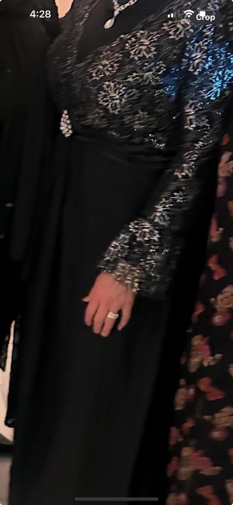 Dress Black &silver Long Sleeves