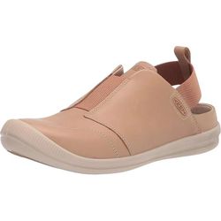 KEEN Women's Lorelai 2 Slip-On Low Height Leather Sneaker, Tan/Brick Dust, Sz 10