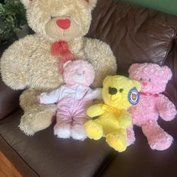 Set of 4 Teddy Bears