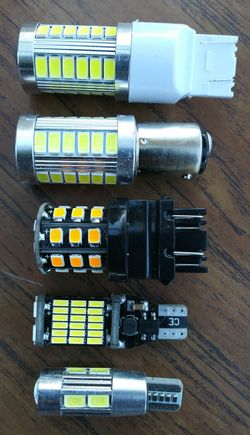 $6 each— Car LED White 6000K Reverse, brake, & Signal. 1157, 1156, 3156, 3157, 7443, 7440