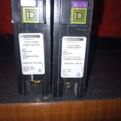 Electrical Breakers    Square "D" Combination AFCI15 , 20 and 30 amps