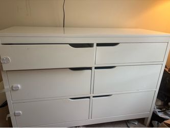 White 6-Drawer Dresser - MUST GO 7/25.