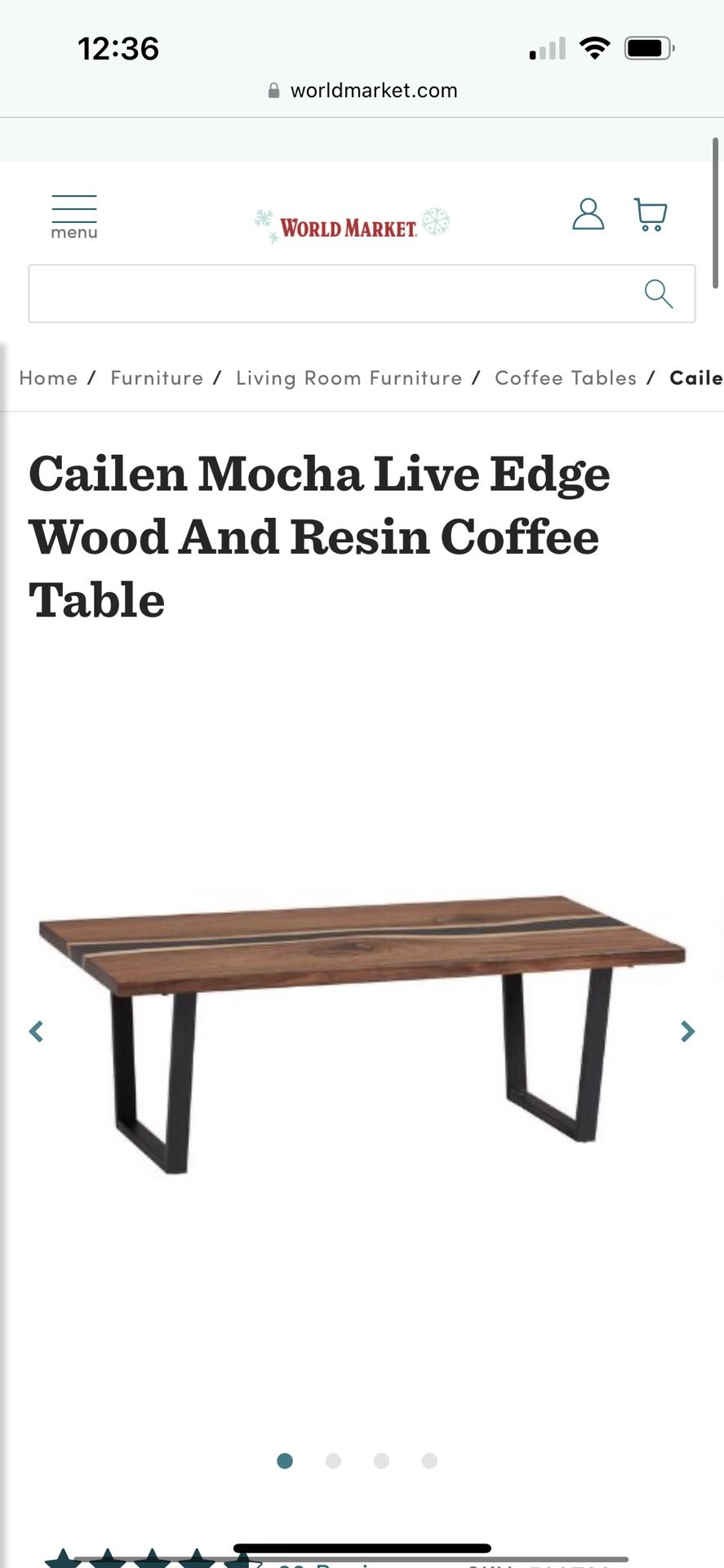 World Market Coffee Table