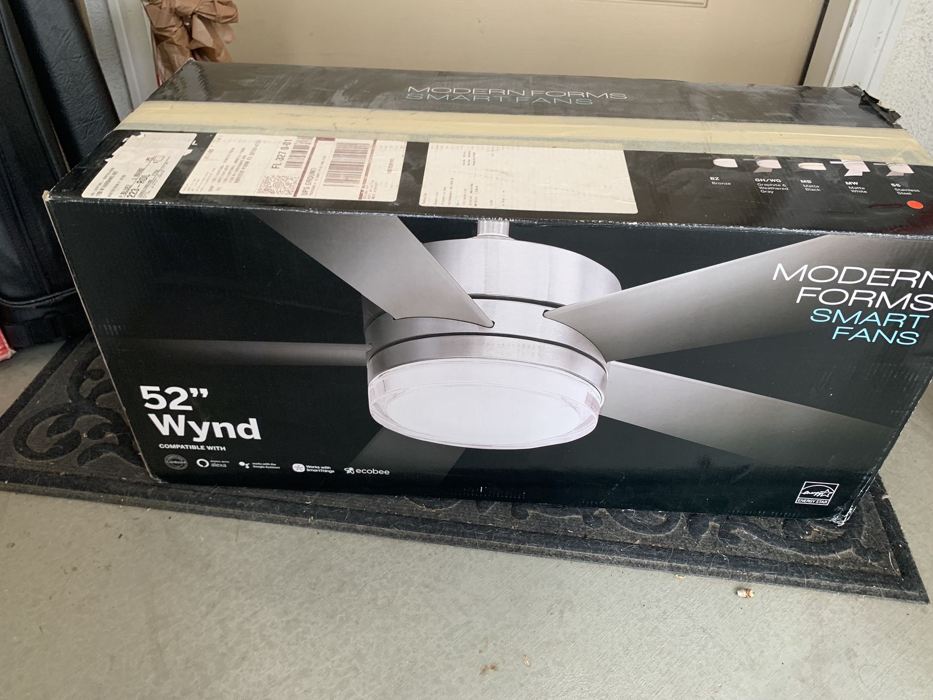 52" Modern Forms Wynd LED Stainless Steel Smart Fan