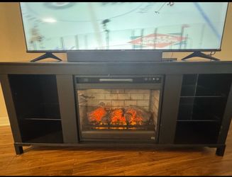 60in TV stand with fireplace