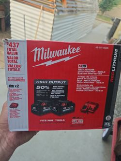 Milwaukee battery and charger