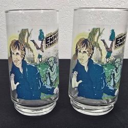 Star Wars Vintage Burger King Glass 1980 Luke Sky Walker The Empire Strikes Back