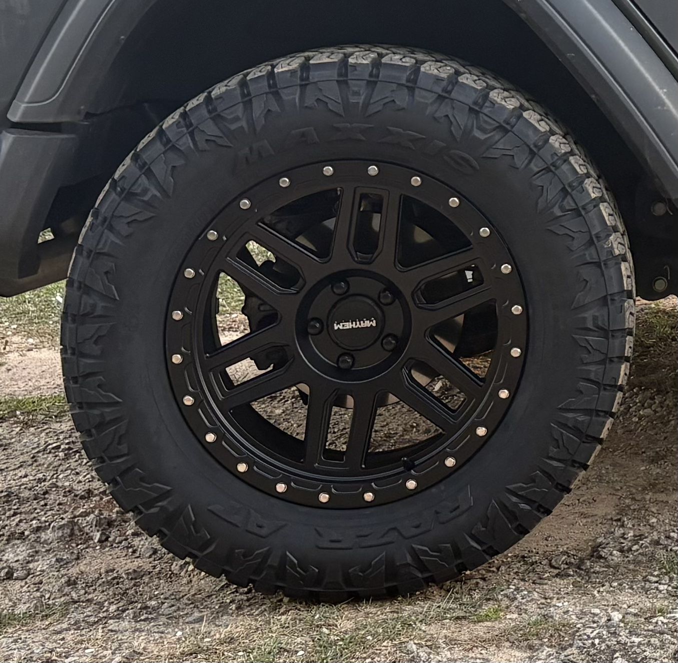 Maxxis Razr AT tires with Mayhem Delta Wheels