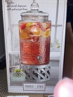 Fiddle + Fern 3 Gallon Glass Drink Dispenser