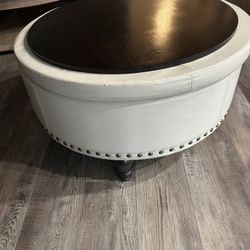 Leather Ottoman