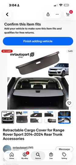 Range Rover Sport -Rear Retractable Cargo Cover