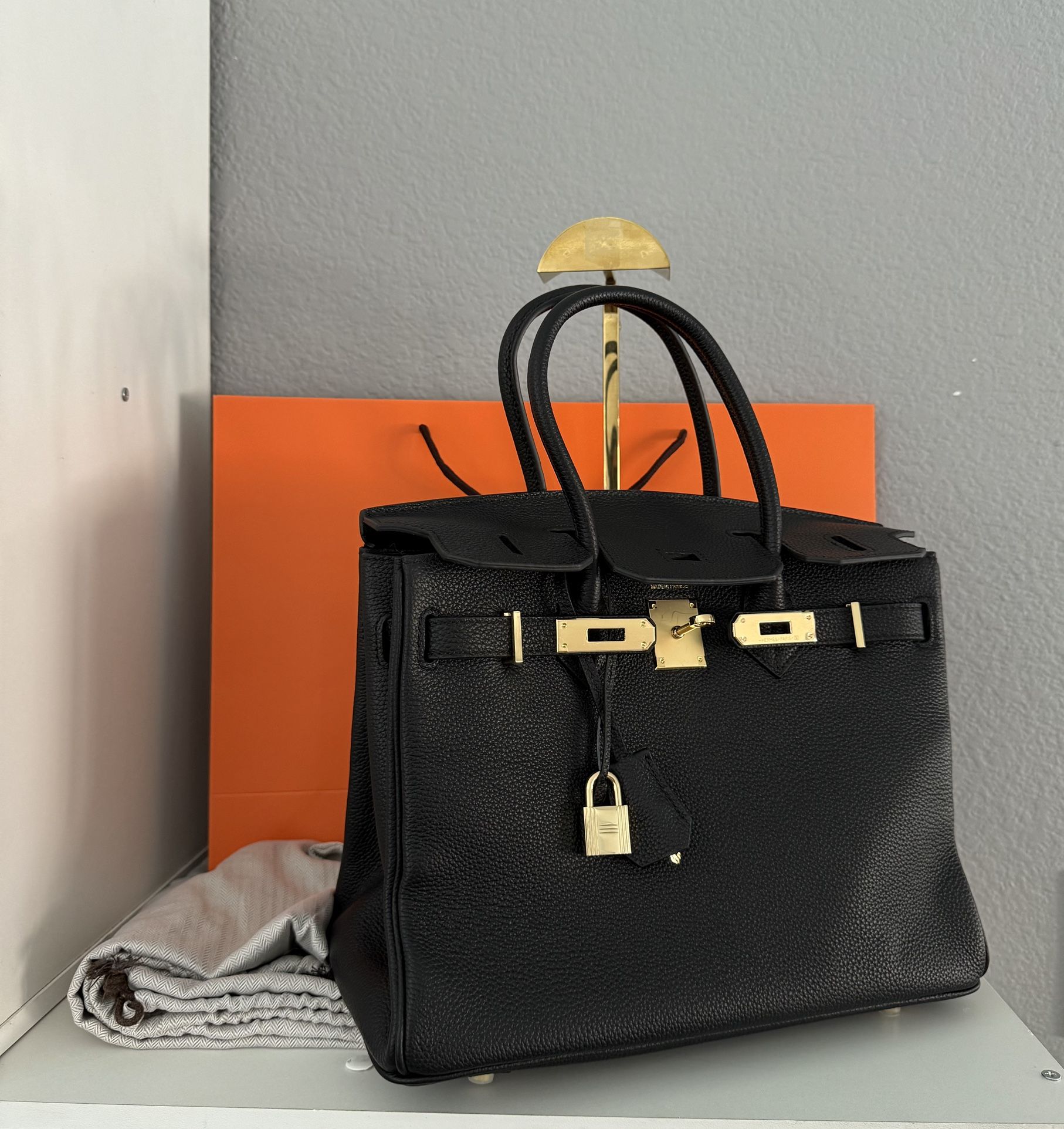 Black Handbag Premium Leather NEW