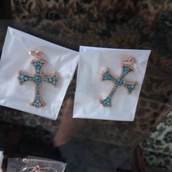  Brand  New Cross  Necklace Each Comes  With Chain$25