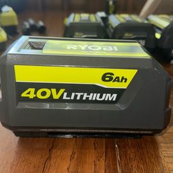 RYOBI 40V BATTERY 6.0 AH