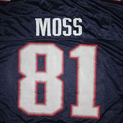 NFL Football Jersey #81 Moss New England Patriots