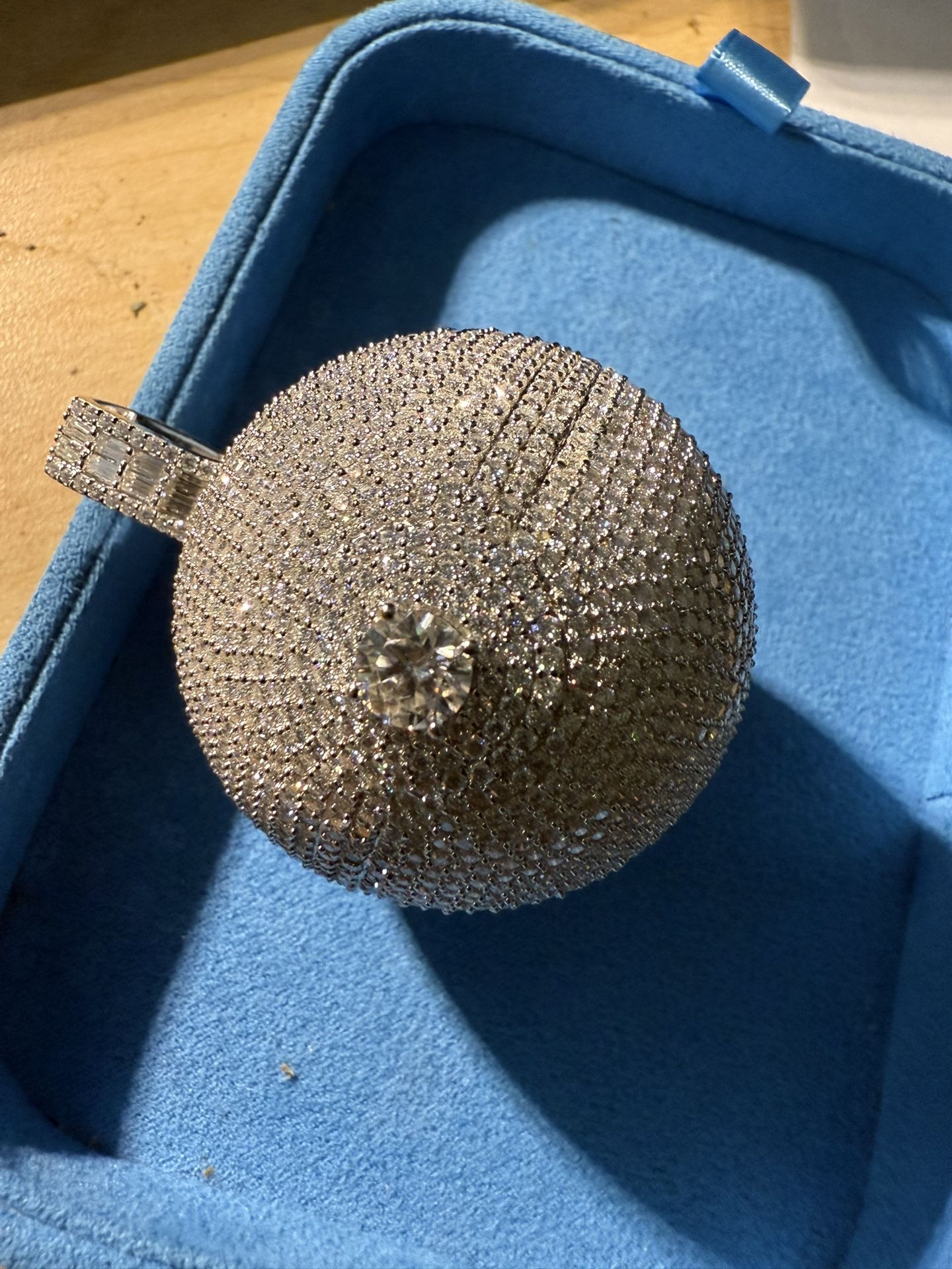 Lab Diamond Moissanite Pokeball Pendant