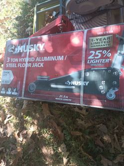 New, husky 3 ton floor jack