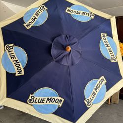 blue moon beer patio umbrella 9 Foot Market Style : Patio, Lawn & Garden Blue Moon Patio Umbrella with