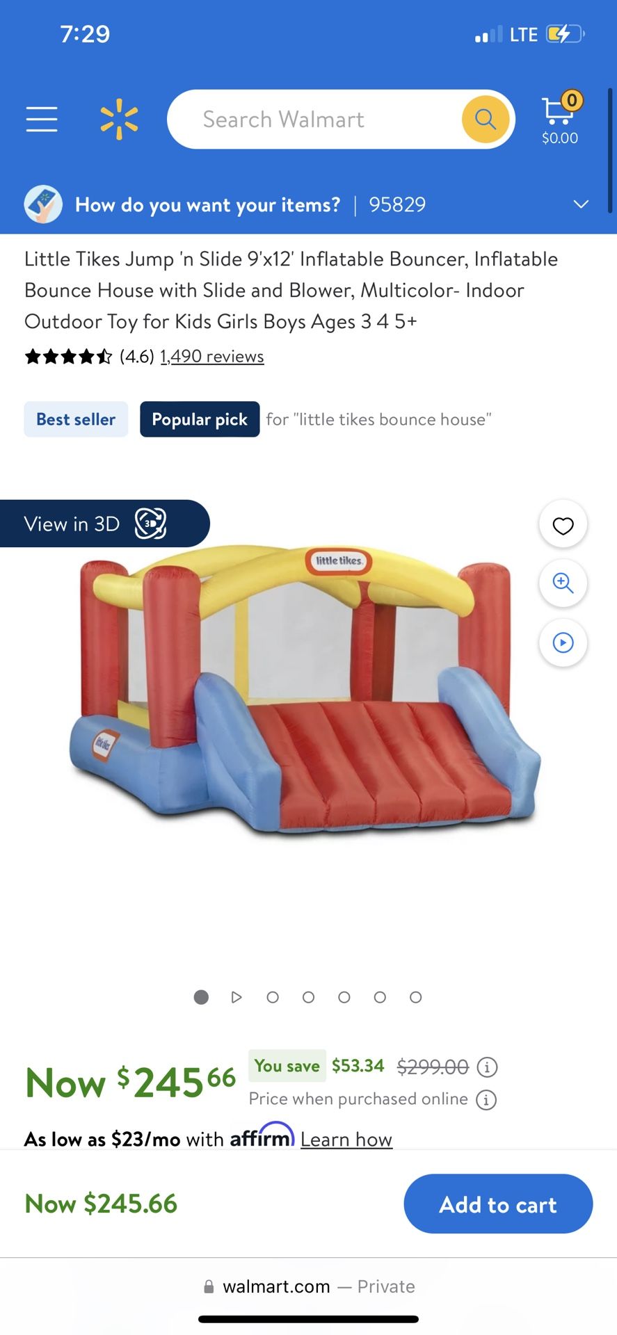 Bounce House with Slide and Blower