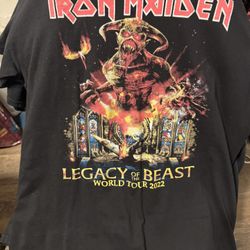 Band Shirts: Iron Maiden 2022 tour, Motörhead, & Bad Brains…all Adult size Large