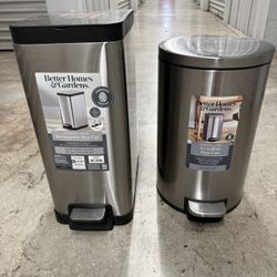 Better Homes & Gardens Stainless Steel Trash Cans – Set of 2