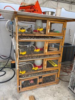 Multi-Tier Wooden Quail Breeding Cage