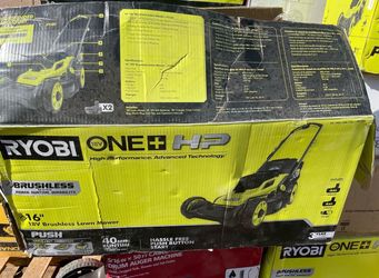 Shop RYOBI ONE+ HP 18V Brushless 16 in. Cordless Battery Walk Behind Push Lawn Mower (Tool Only