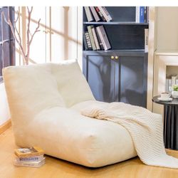 Brandnew Bean Bag Chairs for Adults, Memory Foam Bean Bag Chair, Spacious Single Sofa, Ergonomic Support Reading Floor Sofa Chair with Filler, Comfy C