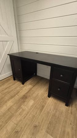Dark Brown Wooden Desk
