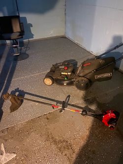 craftsman lawn mower and weed wacker