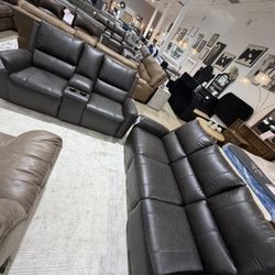 Dark Brown PWR Sofa Set 