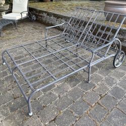 Double Wrought Iron Chaise