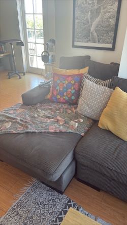 Large gray couch