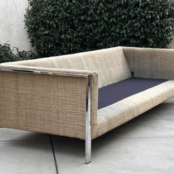 NEED GONE - Vintage Postmodern Chrome Sofa for Restoration