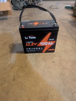 Li-Time, 12v, 100ah lifepo4 Lithium Battery (Epically LOW PRICED!)