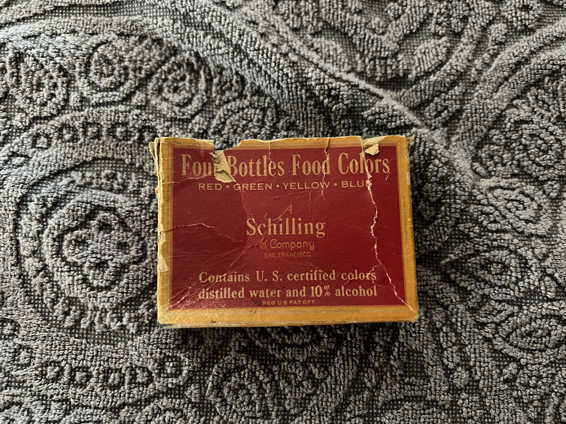 Shillings Vintage Food Coloring Bottles