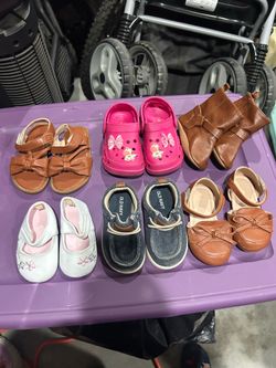 Boys and girls shoes. $2 each