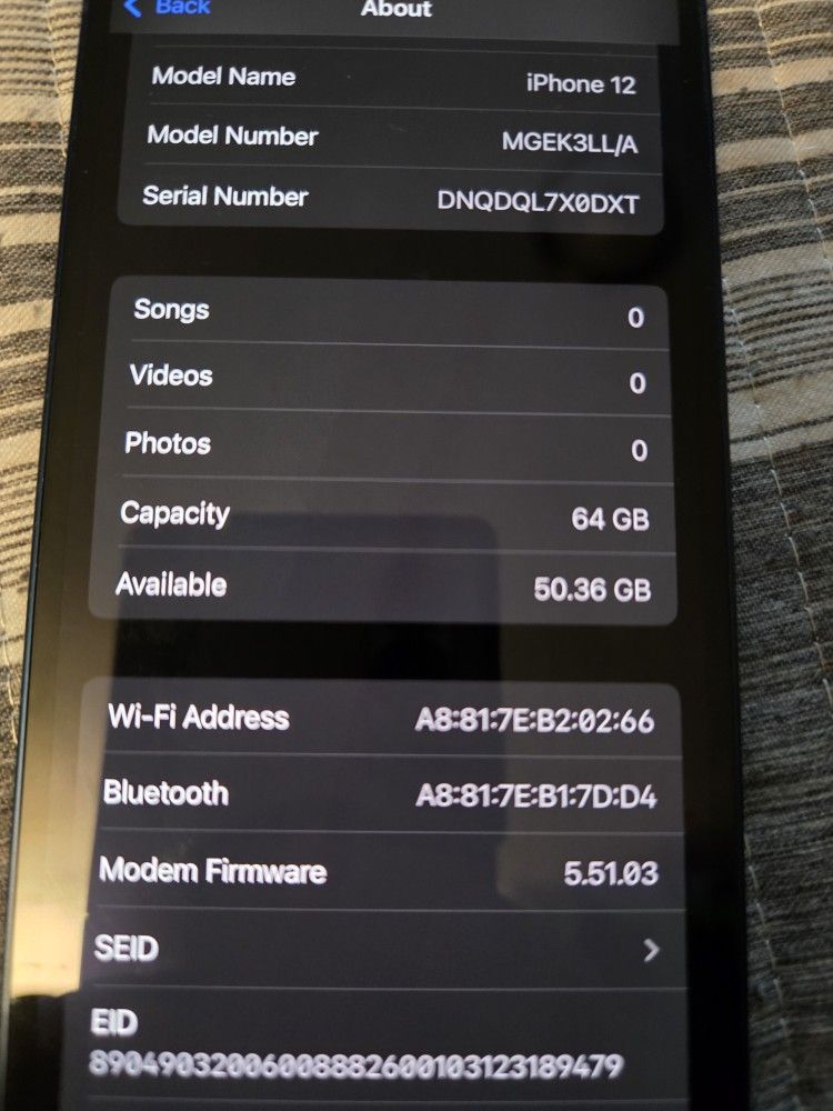 Iphone 12 64gb Unlocked Back Scratches