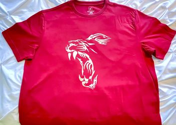 Custom Lion Head T Shirt (Gold Foil Graphics)
