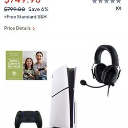 Brand New PS5 Disc Console, Razer Headset, Controller, Voucher