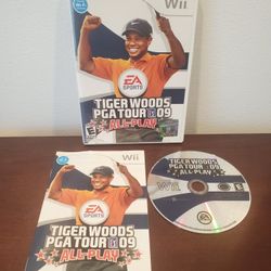 Tiger Woods PGA Golf  Tour 09 All-Play Nintendo Wii Video Game  CIB
