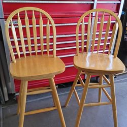 Wood Bar Stools.