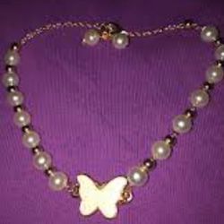 Butterfly adjustable Childs anklet