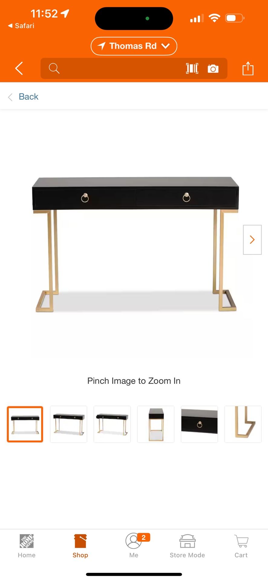 Baxton Studio Beagan Modern and Cont emporary Black Finished Wood and Gol