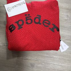 Red VVs Sp5der Hoodie Size M