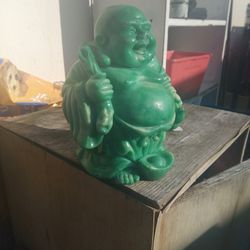 Good Luck Green Jade Buddah Statue