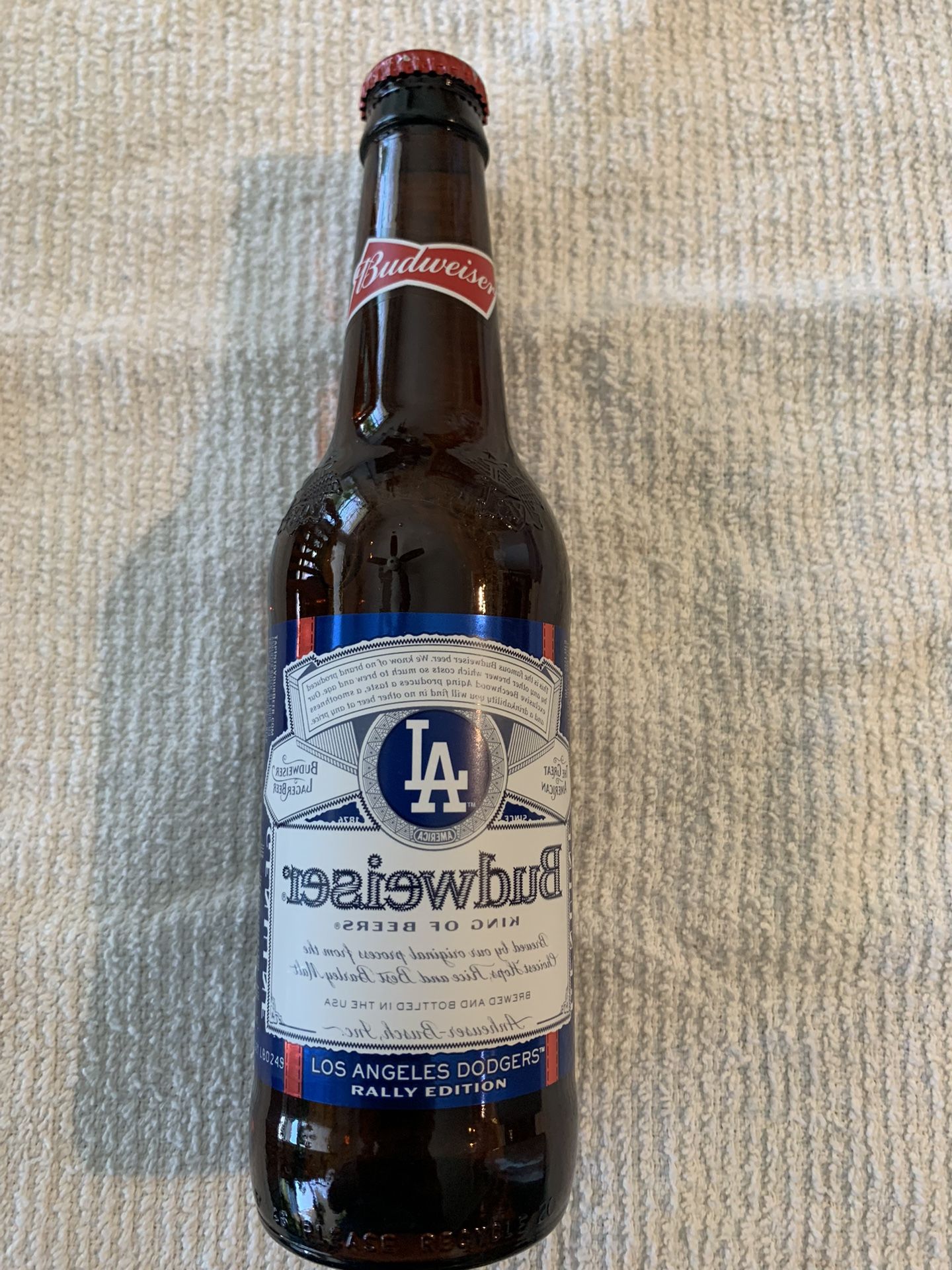 LOS ANGELES DODGERS BUDWEISER RALLY SPECIAL EDITION BEER BOTTLE