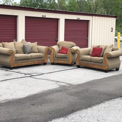 FREE delivery - Clean Sofa Loveseat & Chair Couch Sectional Set