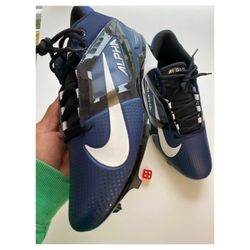 Nike Alpha Menace 4 Pro Football Cleats Navy Blue Men’s sz 10.5 & 9.5 New NO BOX