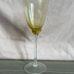 Yellow white wine glass